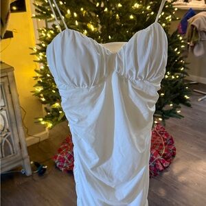 Elegant White Midi Dress